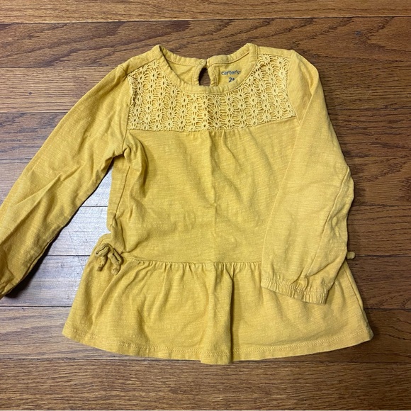 Carters 2T Mustard long sleeve shirt - Picture 1 of 3